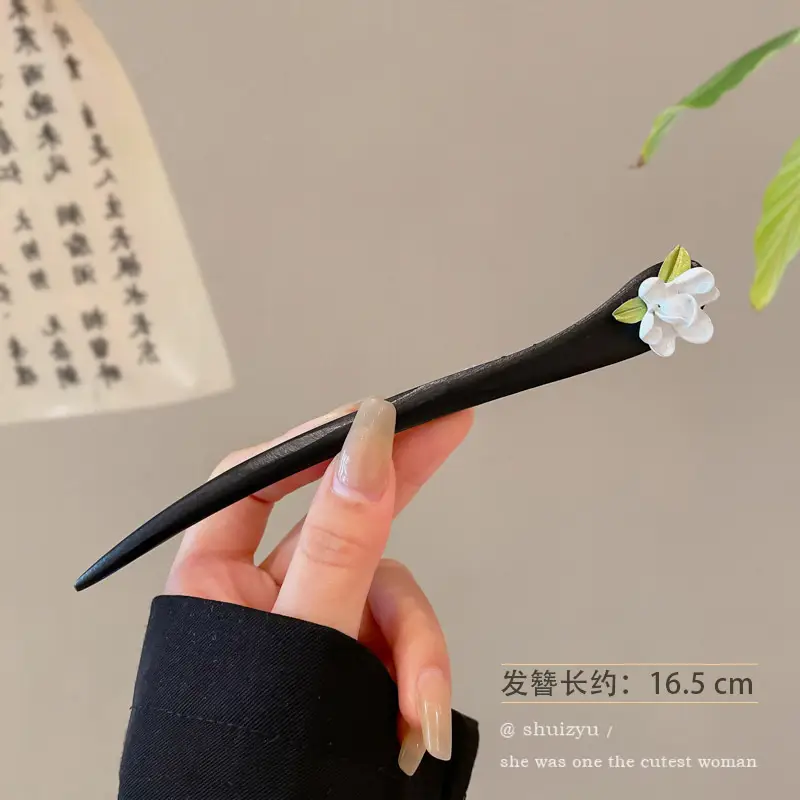 New Chinoiserie Flower Hairpin for Women - Image 21