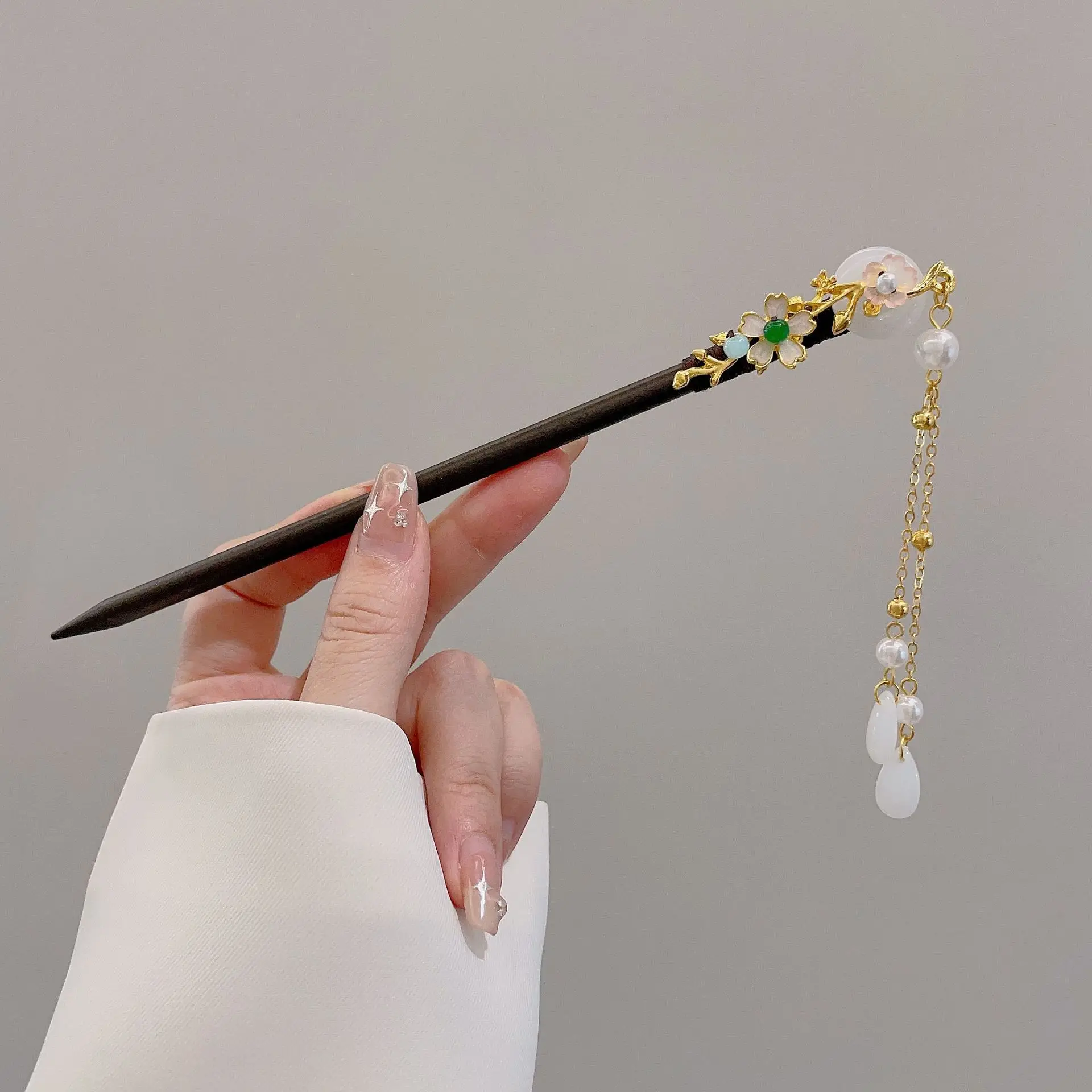 New Chinoiserie Flower Hairpin for Women - Image 24