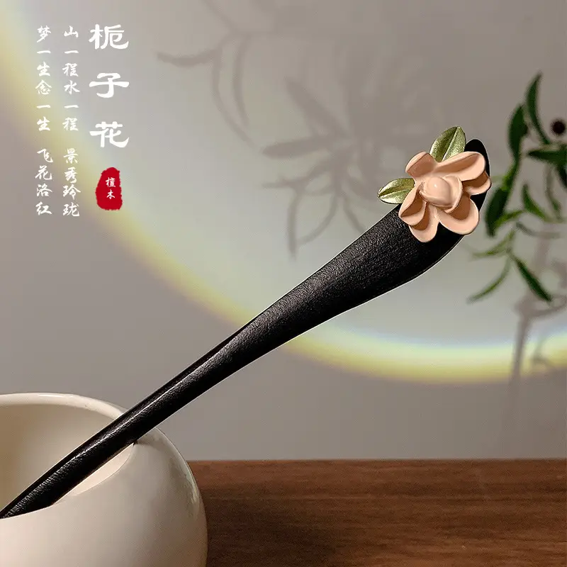 New Chinoiserie Flower Hairpin for Women - Image 31