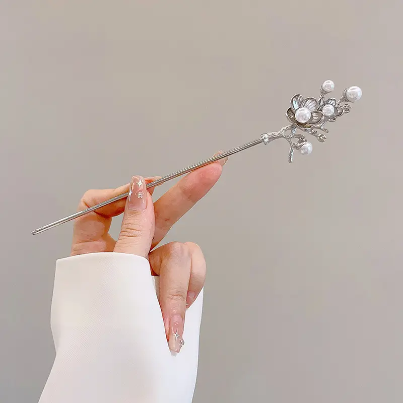 New Chinoiserie Flower Hairpin for Women - Image 34