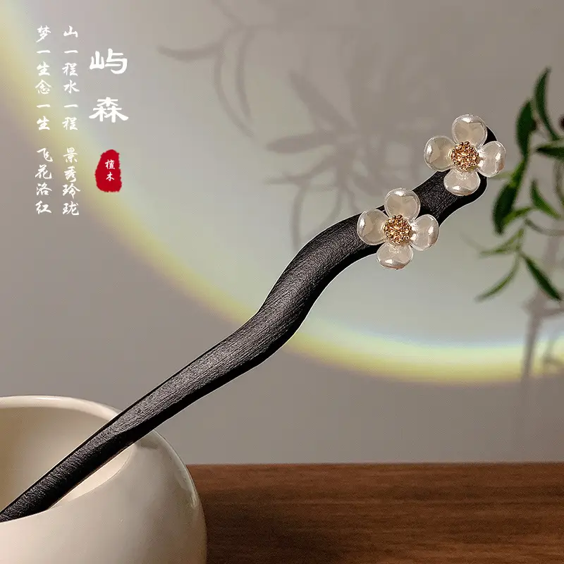 New Chinoiserie Flower Hairpin for Women - Image 42