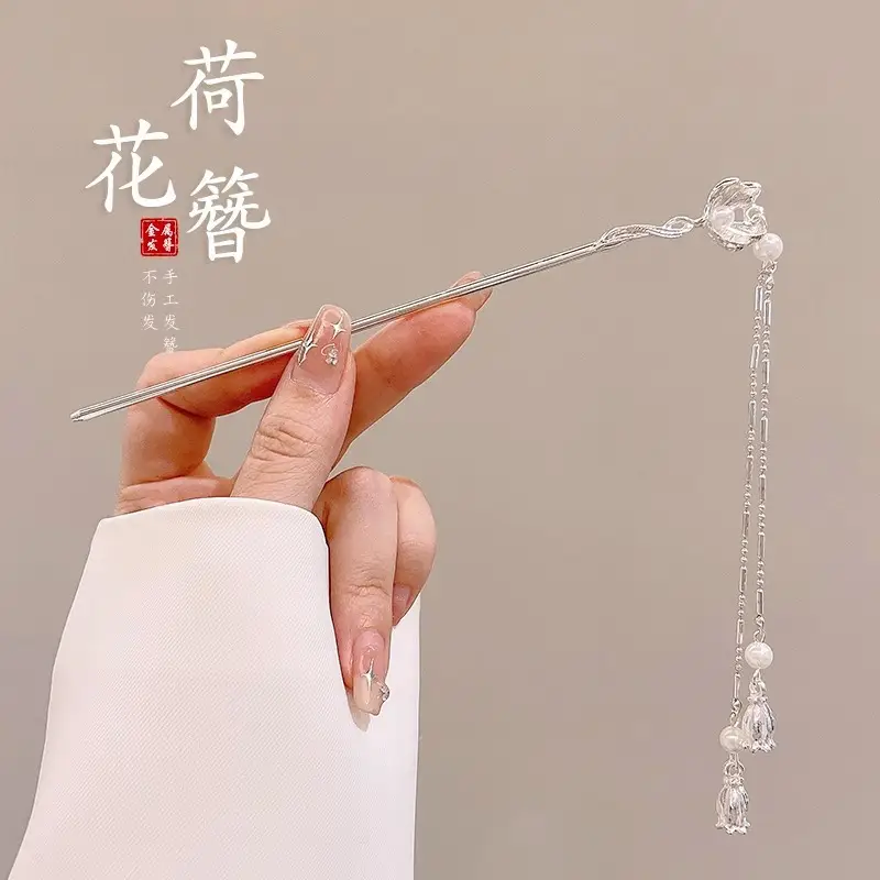 New Chinoiserie Flower Hairpin for Women - Image 44
