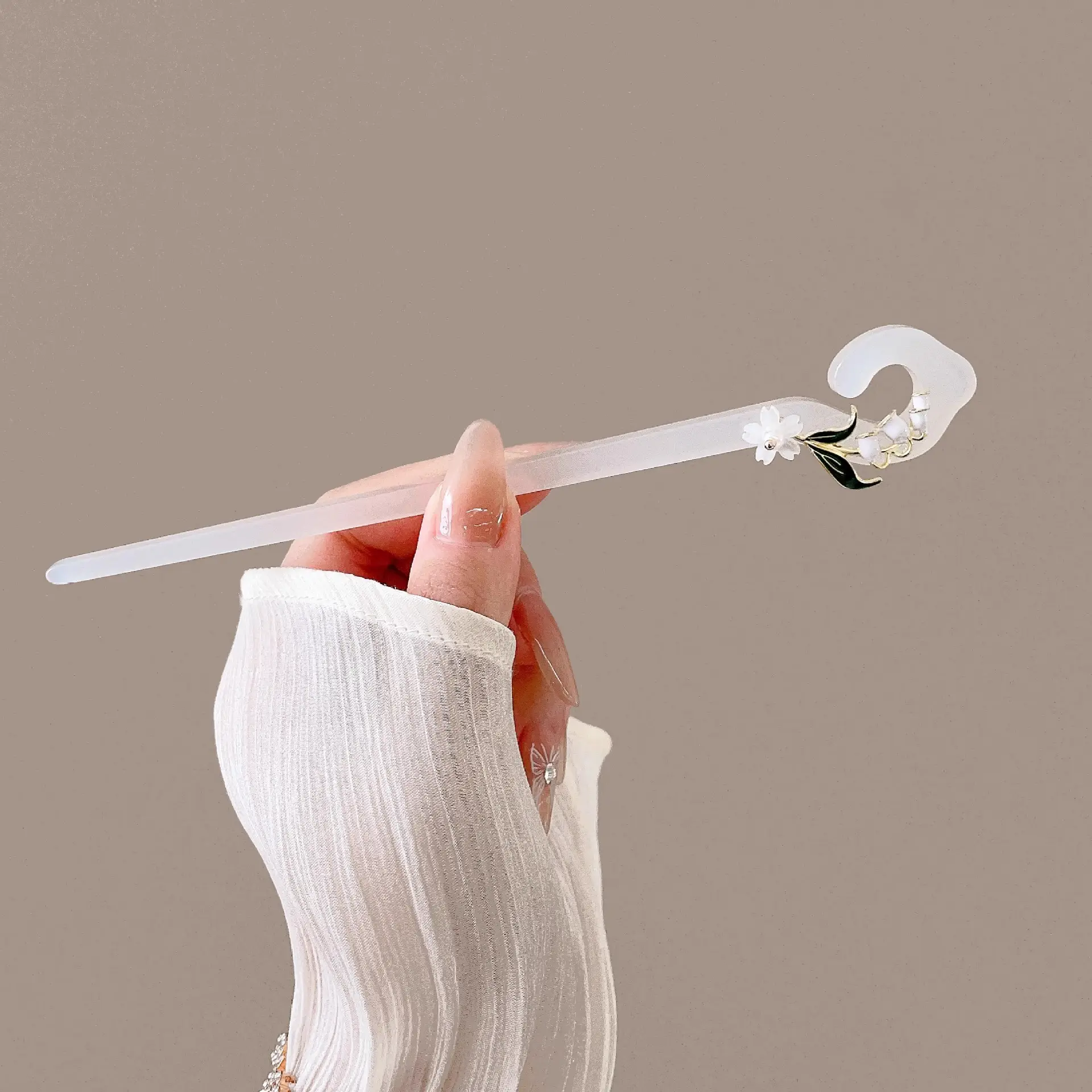 New Chinoiserie Flower Hairpin for Women - Image 5