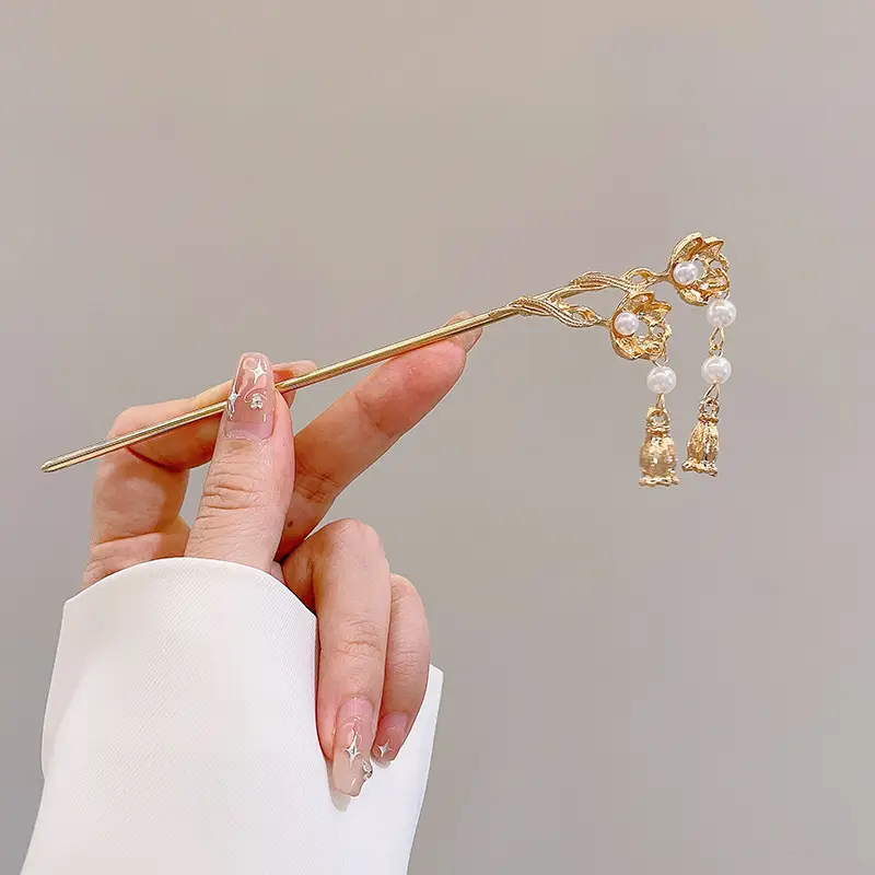 New Chinoiserie Flower Hairpin for Women - Image 54