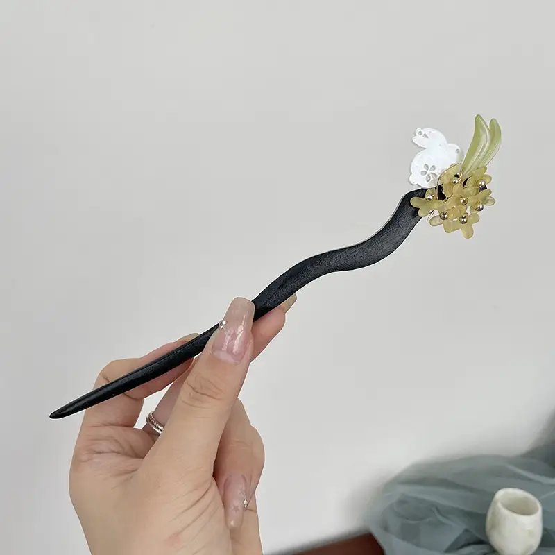 New Chinoiserie Flower Hairpin for Women - Image 64
