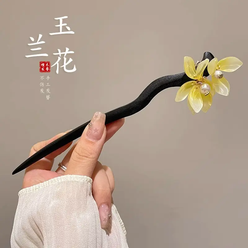 New Chinoiserie Flower Hairpin for Women - Image 67