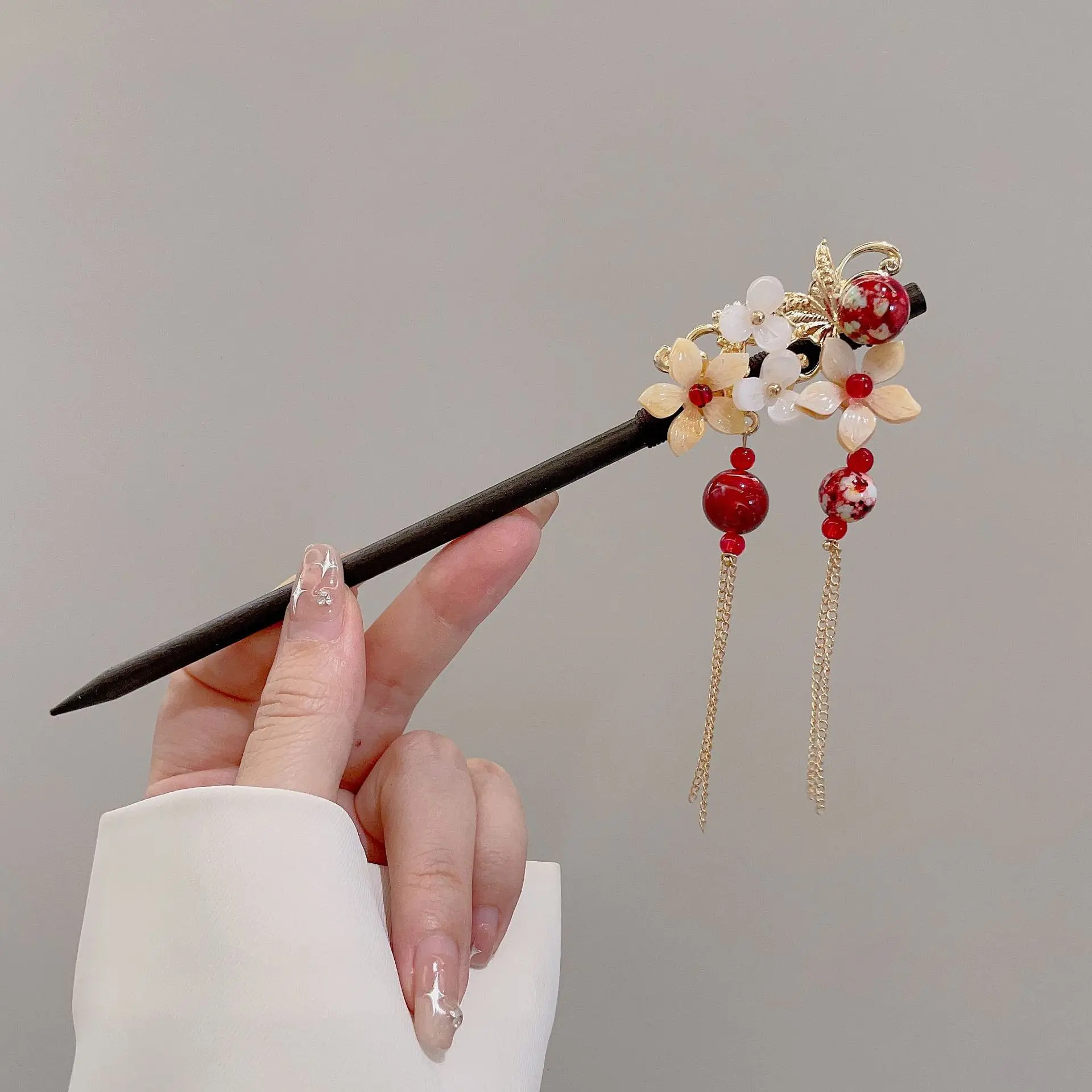 New Chinoiserie Flower Hairpin for Women - Image 76