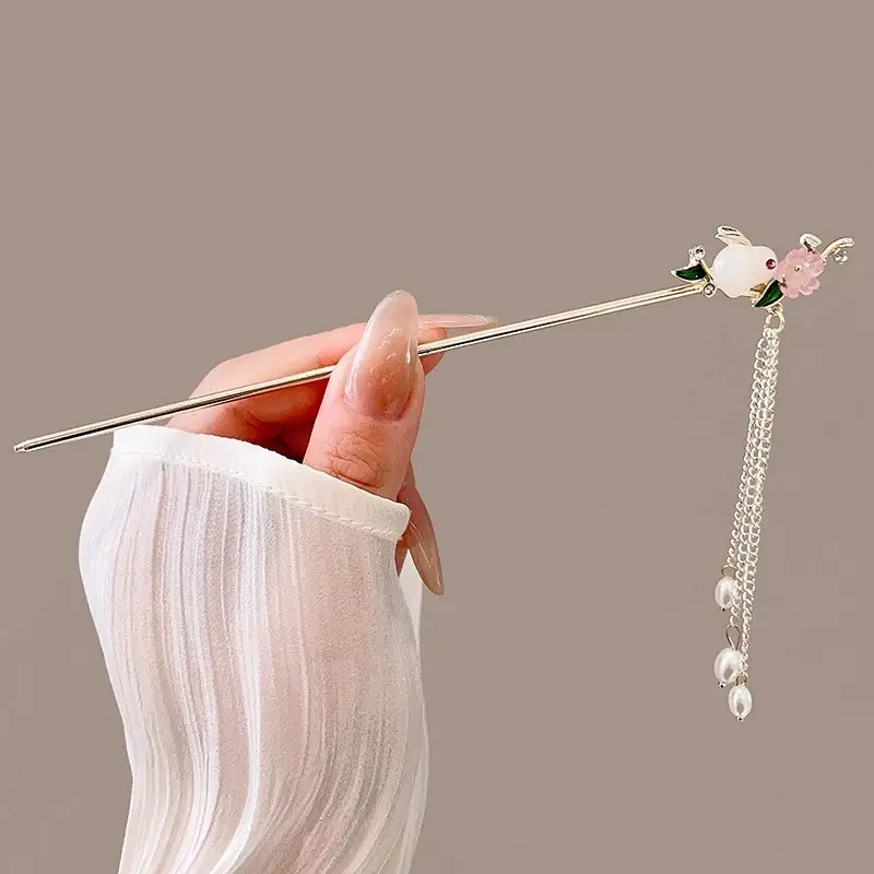 New Chinoiserie Flower Hairpin for Women - Image 8
