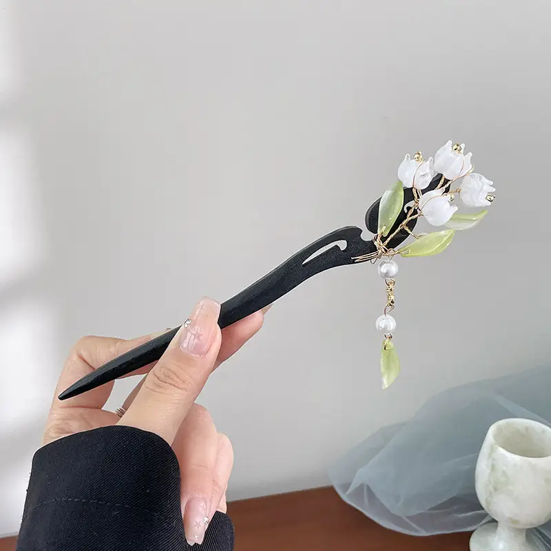 New Chinoiserie Flower Hairpin for Women - Image 86