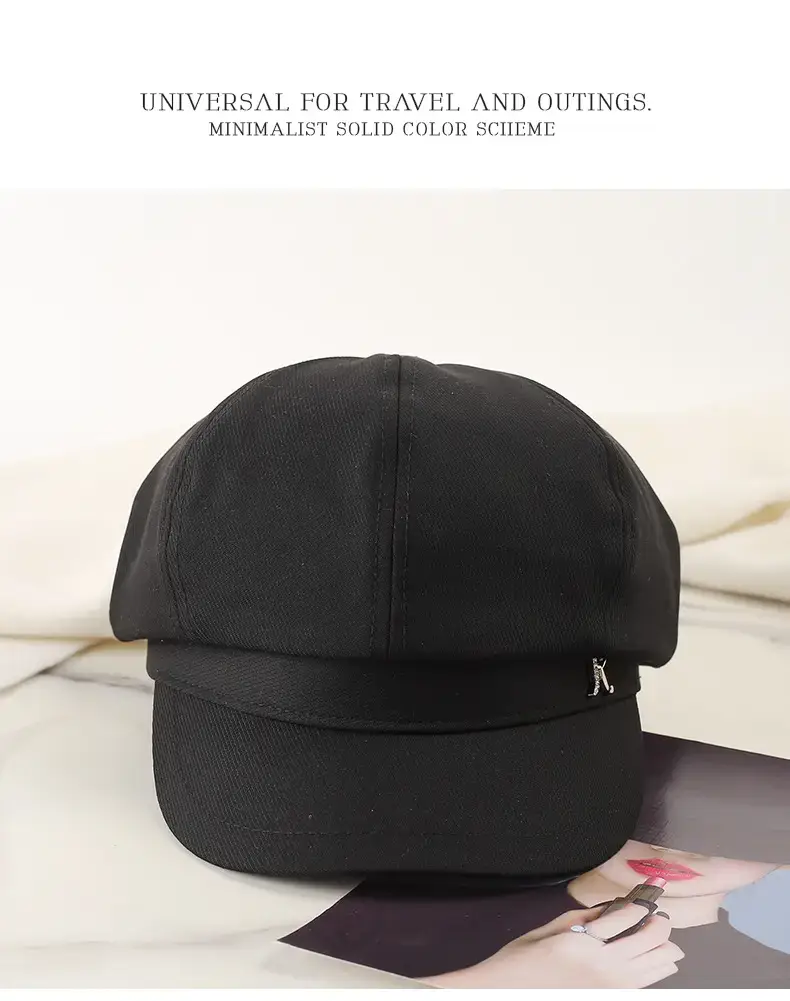 Women's Brown Rhinestone Cap with Letter Design — feature 24