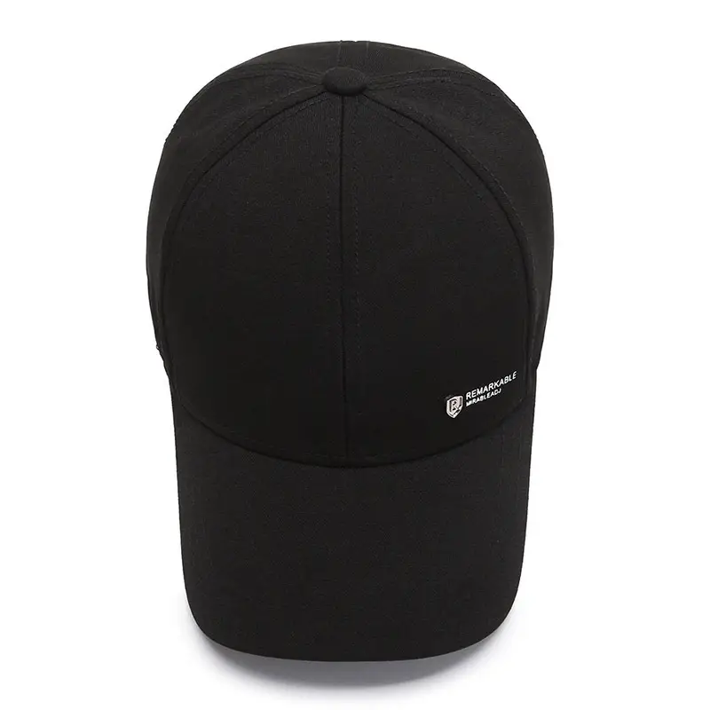 Black Baseball Cap for Men Sun Protection Casual Wear - Image 7