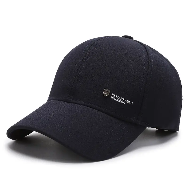 Black Baseball Cap for Men Sun Protection Casual Wear - Image 8