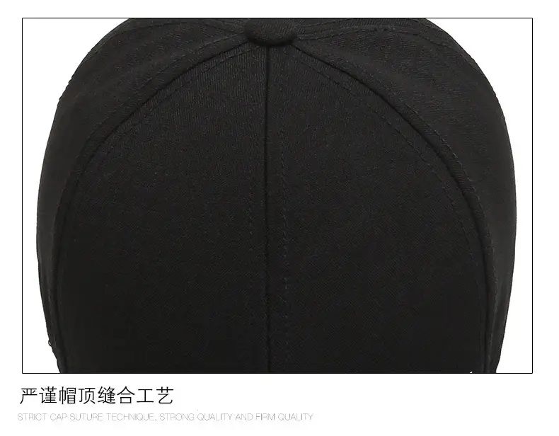 Black Baseball Cap for Men Sun Protection Casual Wear — feature 12