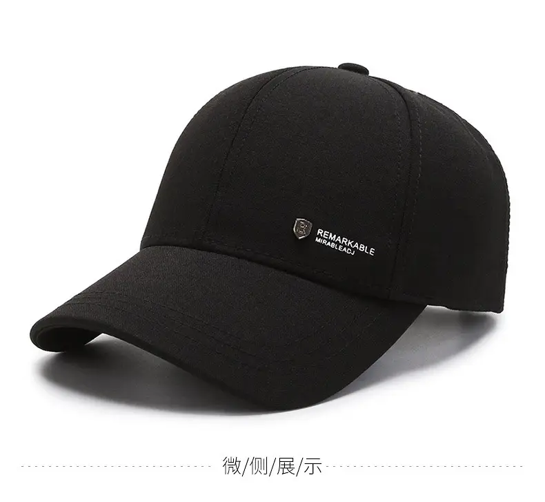 Black Baseball Cap for Men Sun Protection Casual Wear — feature 6