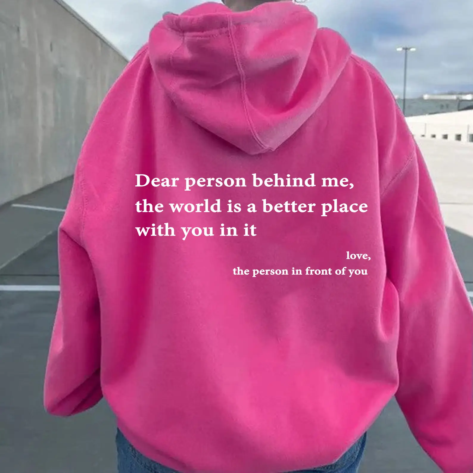 Grey Hoodie with "You Are Enough" Print - Image 27