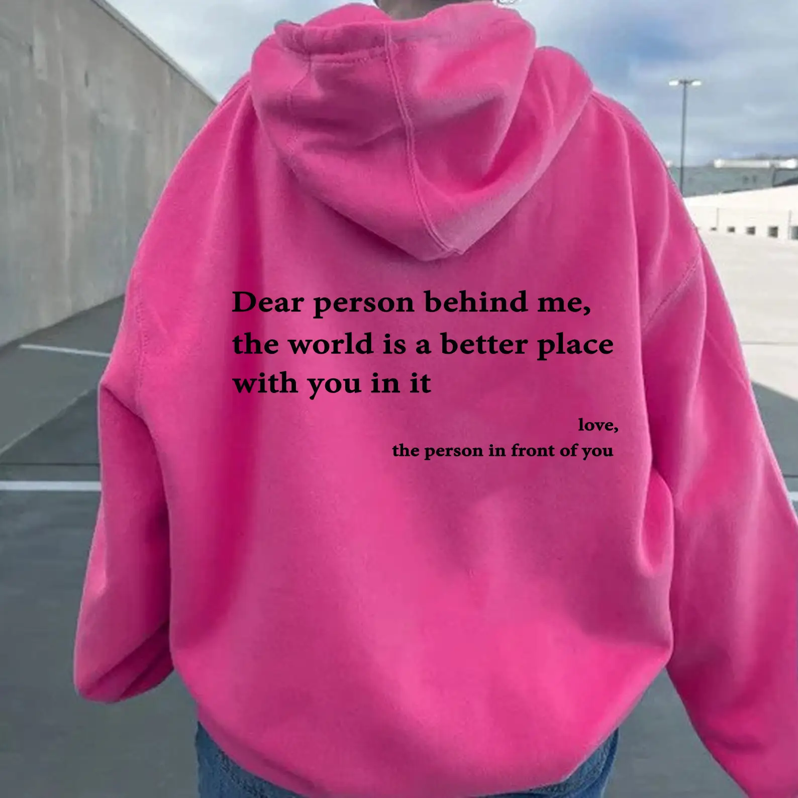 Grey Hoodie with "You Are Enough" Print - Image 28