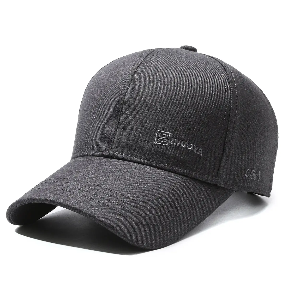 Men's Black Peak Cap Sun Hat All-Match Baseball - Image 3