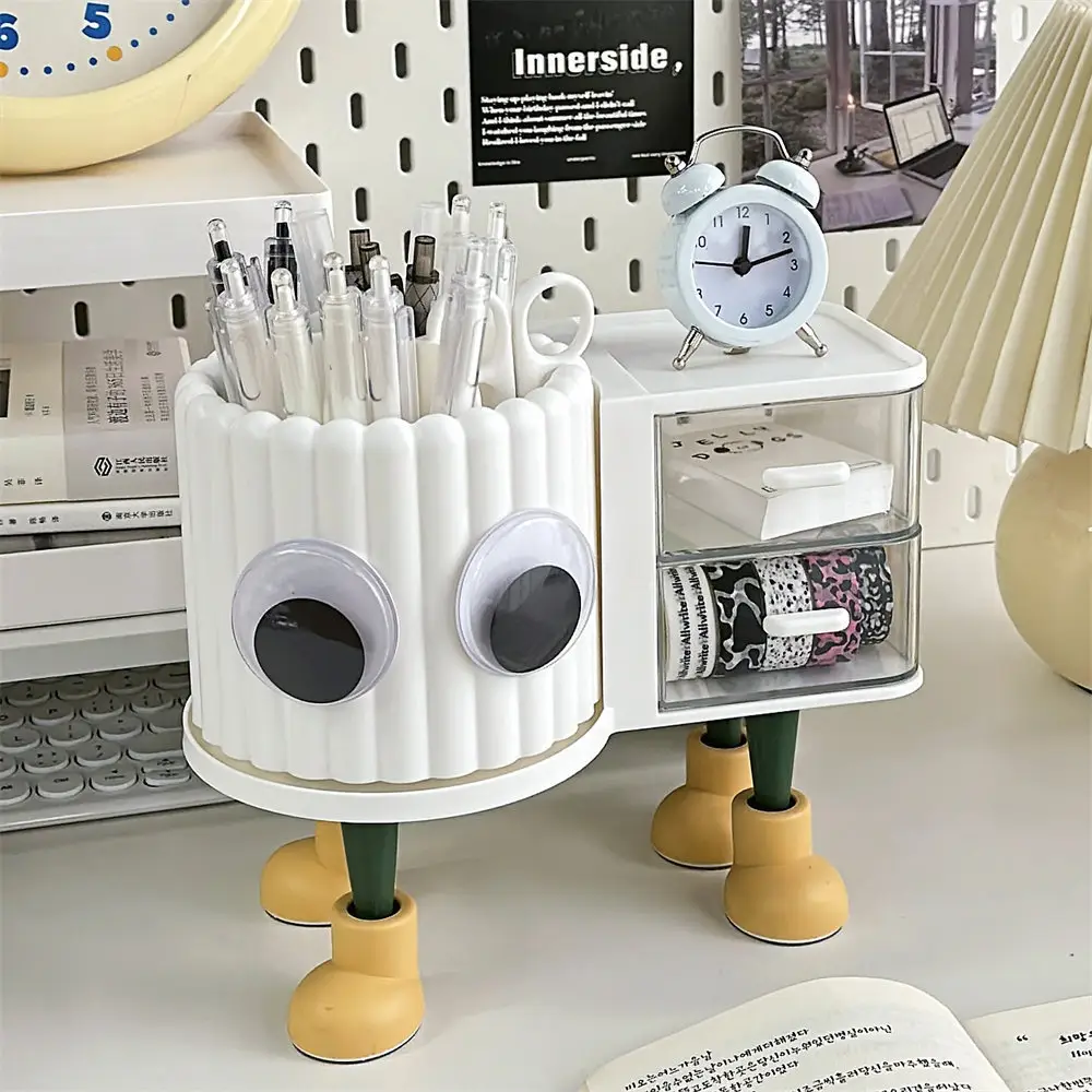 Rotating Makeup Brush Storage Rack with Clock — feature 50