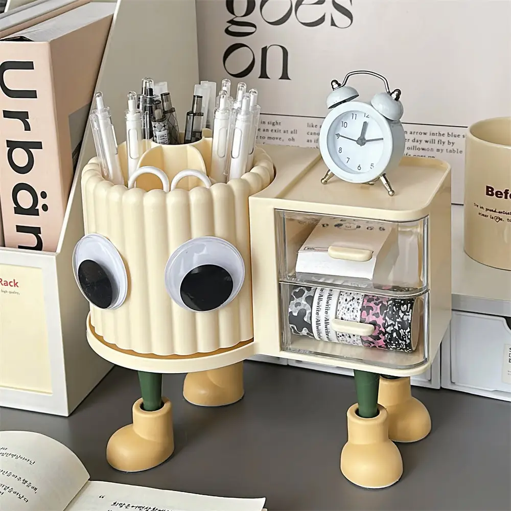 Rotating Makeup Brush Storage Rack with Clock — feature 51
