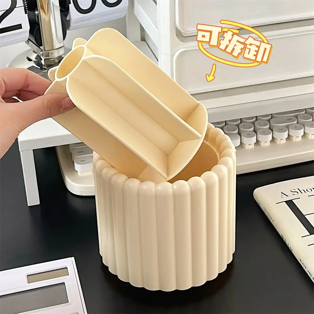 Rotating Makeup Brush Storage Rack with Clock — feature 53