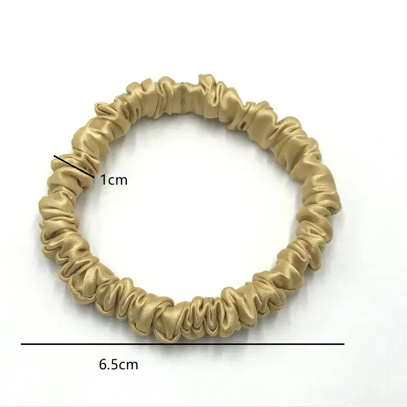 Brown Satin Hair Scrunchie for Women - Image 13