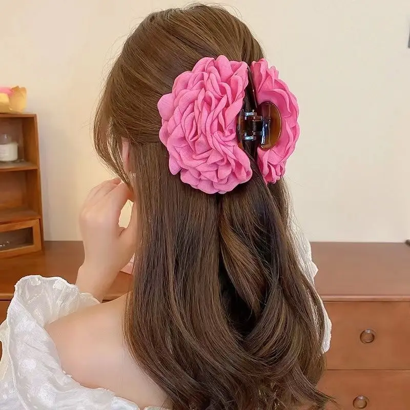 Gray Rose Hairpin for Women, 9CM Size, Durable Clip - Image 17