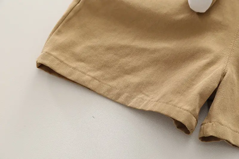 Yihao Boys' Printed T-Shirt & Overalls Suit Brown — feature 17