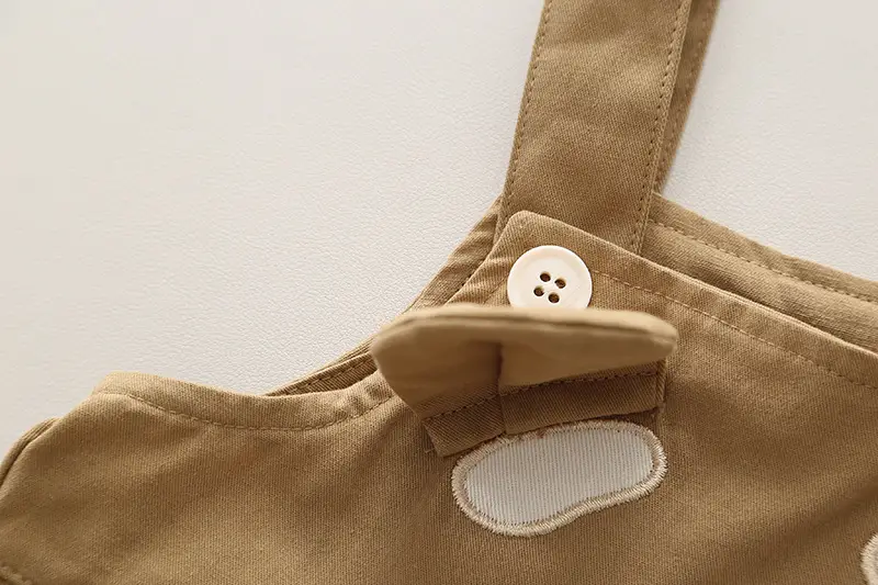Yihao Boys' Printed T-Shirt & Overalls Suit Brown — feature 19