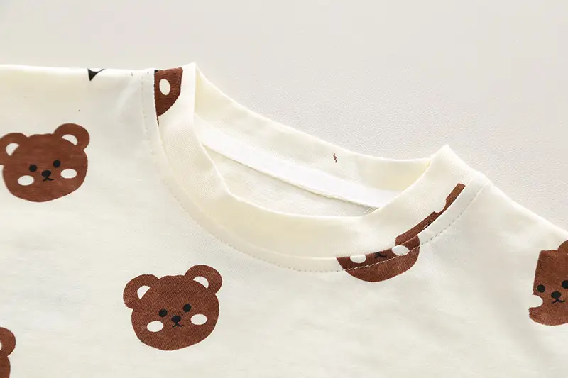 Yihao Boys' Printed T-Shirt & Overalls Suit Brown — feature 5