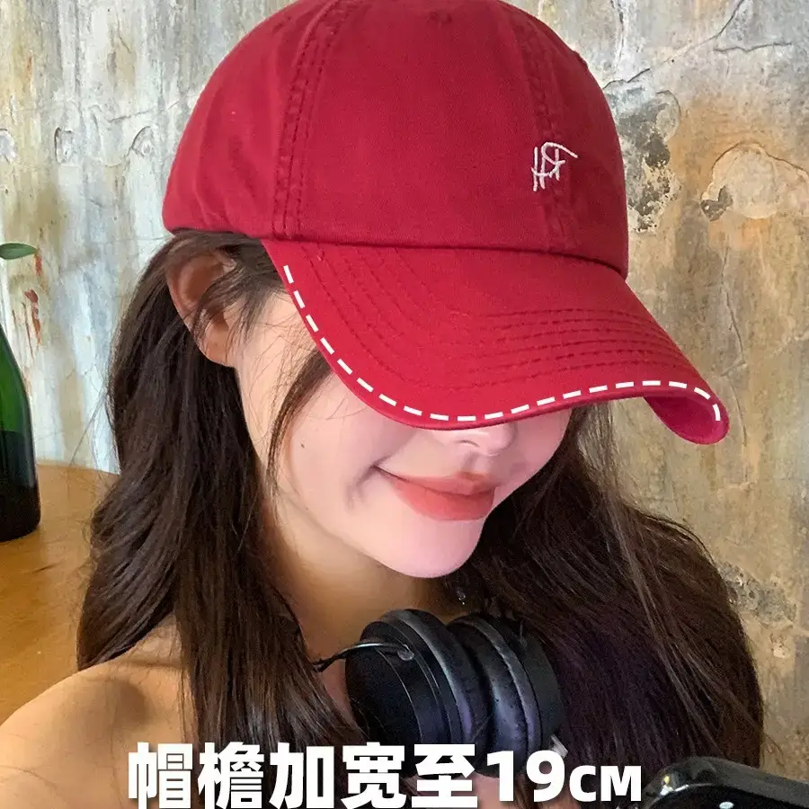 Japanese Style Red Baseball Cap for Women Spring Summer - Image 8
