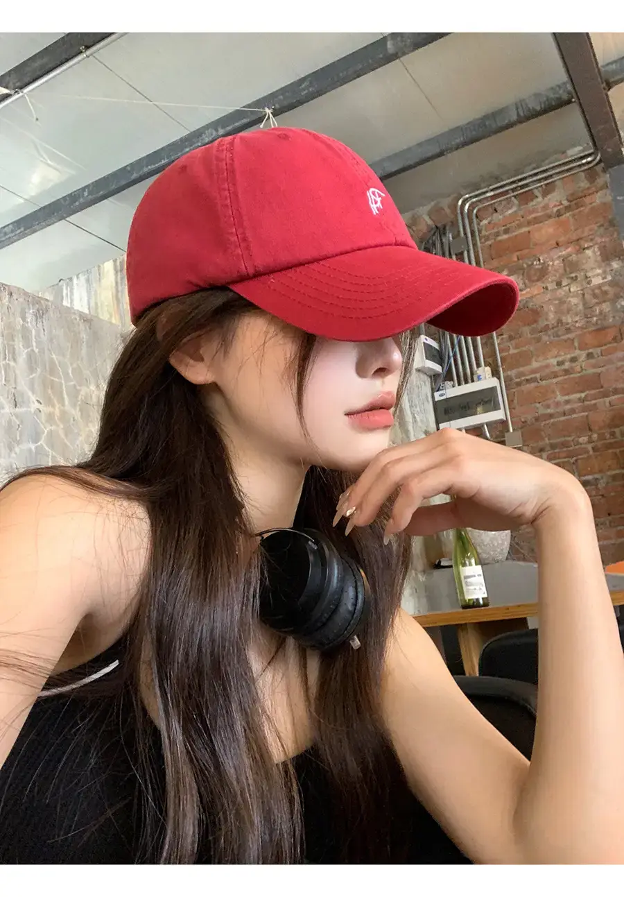 Japanese Style Red Baseball Cap for Women Spring Summer — feature 11