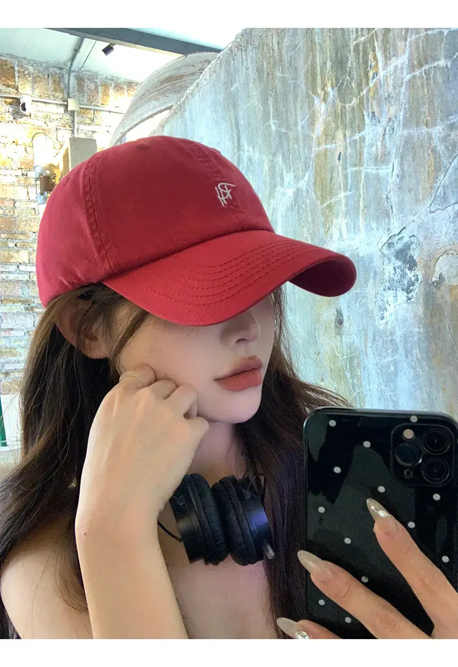 Japanese Style Red Baseball Cap for Women Spring Summer — feature 12