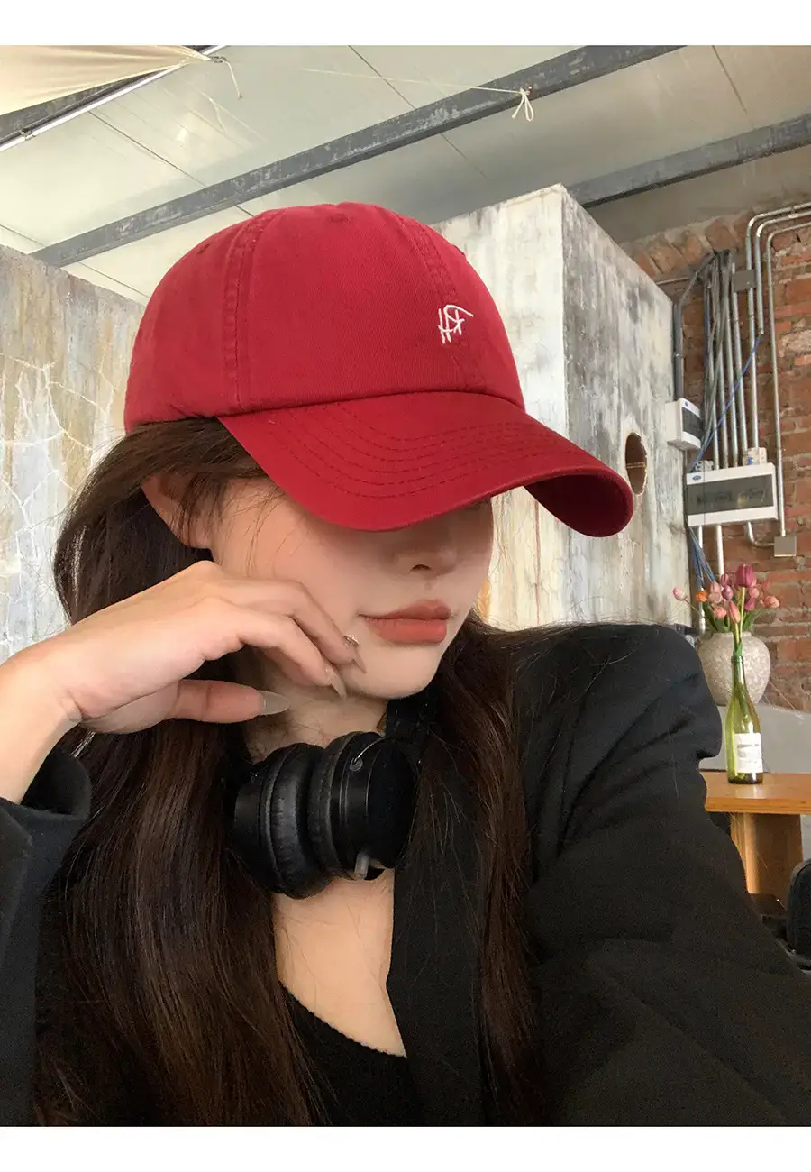 Japanese Style Red Baseball Cap for Women Spring Summer — feature 6