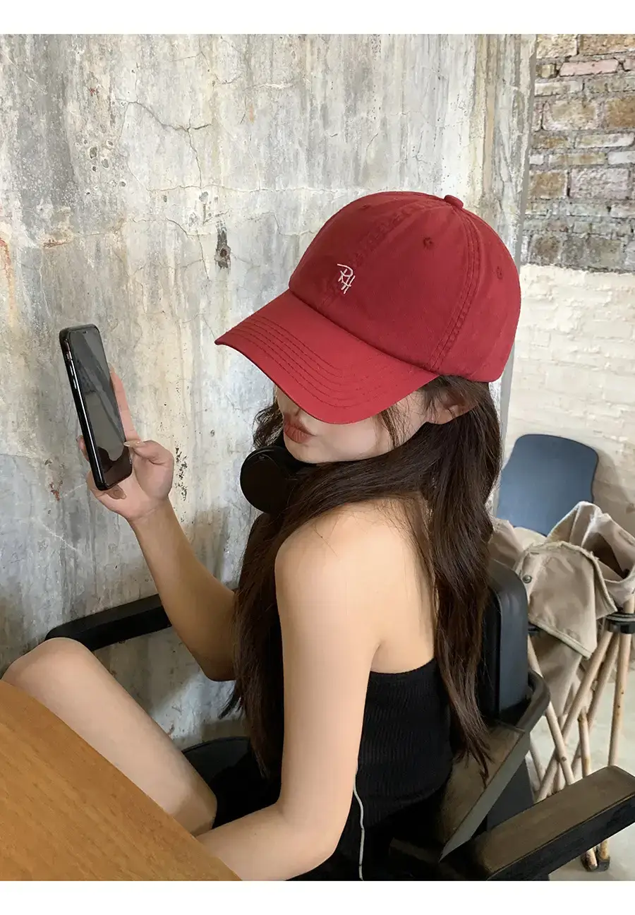 Japanese Style Red Baseball Cap for Women Spring Summer — feature 8