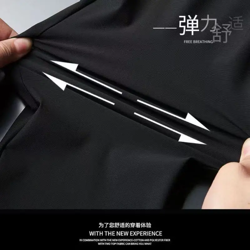 Men Ice Silk Thin Shorts Black Quick Dry - Image 6