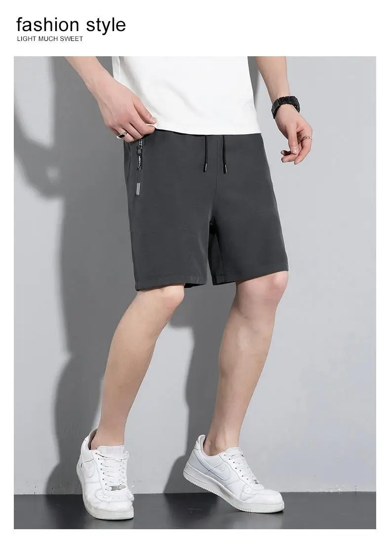 Men Ice Silk Thin Shorts Black Quick Dry — feature 28