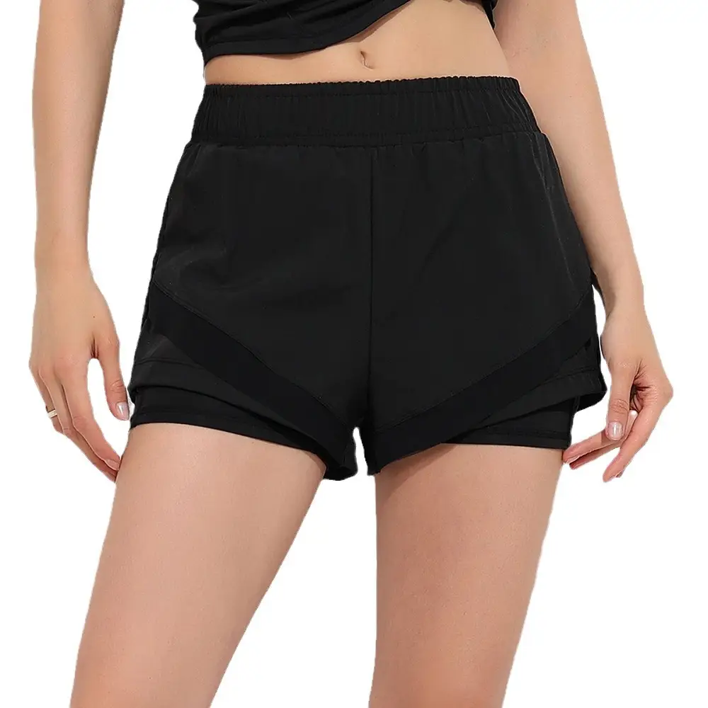 Women's Black Anti-Exposure Sports Shorts Quick Dry