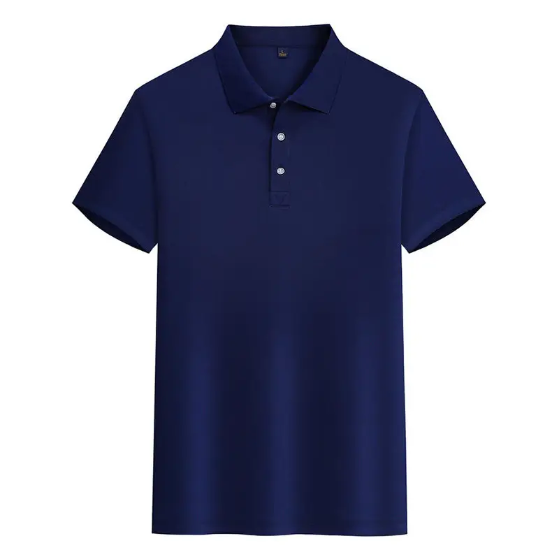 160 Yorkshire Men Pure Blue Polo Shirt Short Sleeve Lapel T-Shirt - Image 4