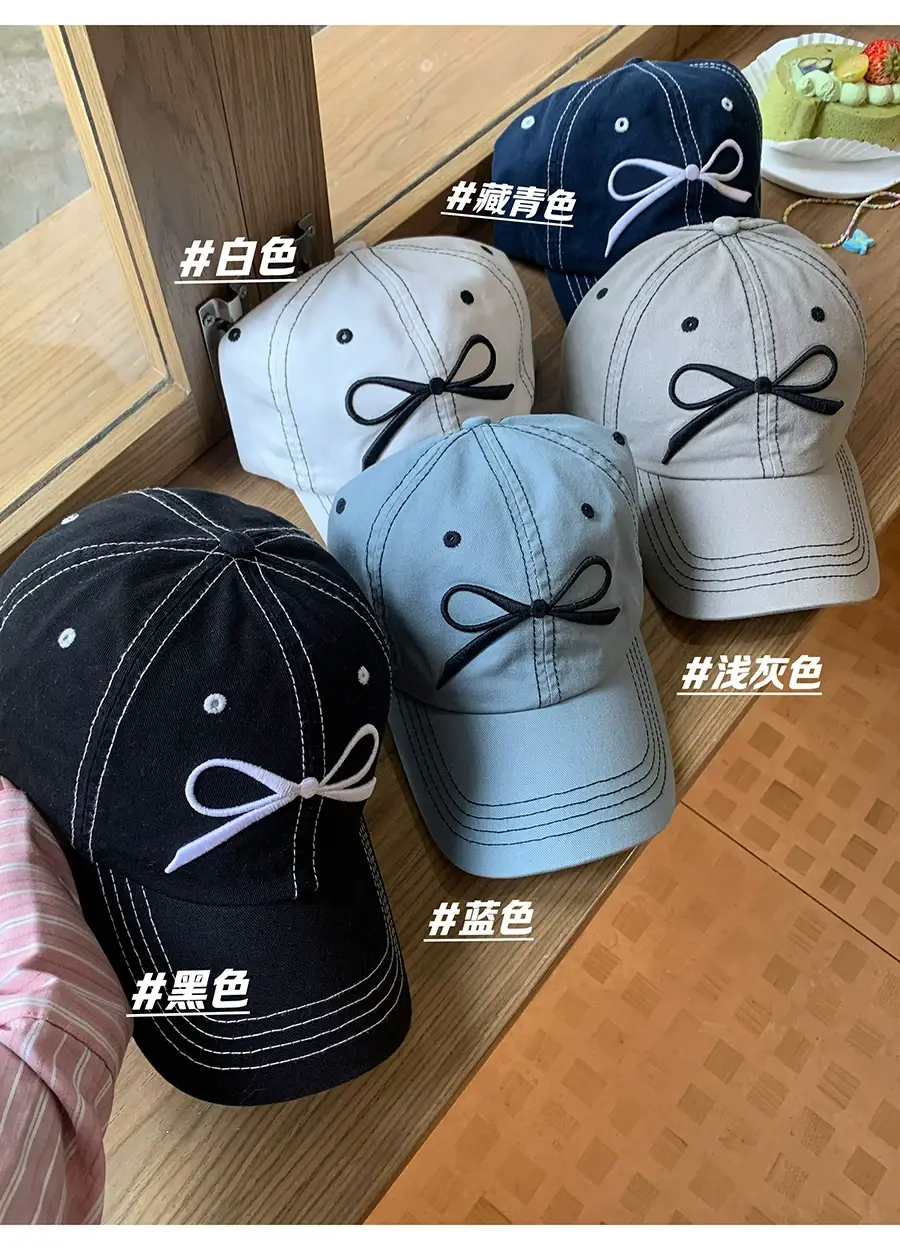 Bowknot Embroidered Women's peaked caps 2024 — feature 1