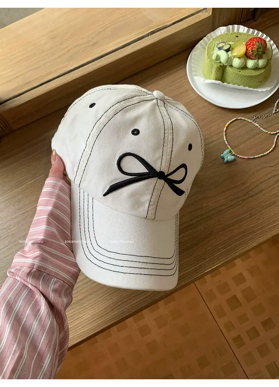 Bowknot Embroidered Women's peaked caps 2024 — feature 10
