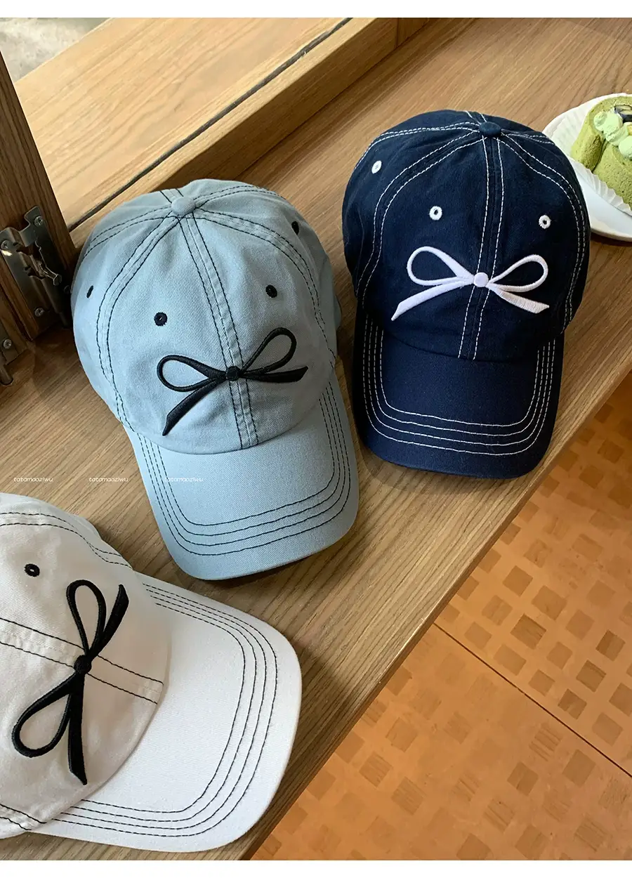 Bowknot Embroidered Women's peaked caps 2024 — feature 2
