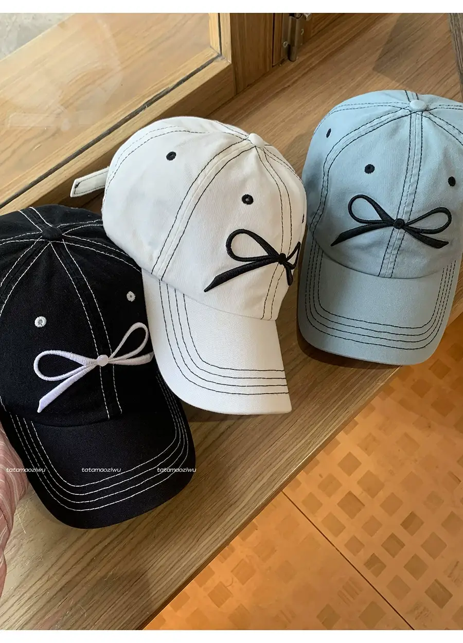Bowknot Embroidered Women's peaked caps 2024 — feature 4