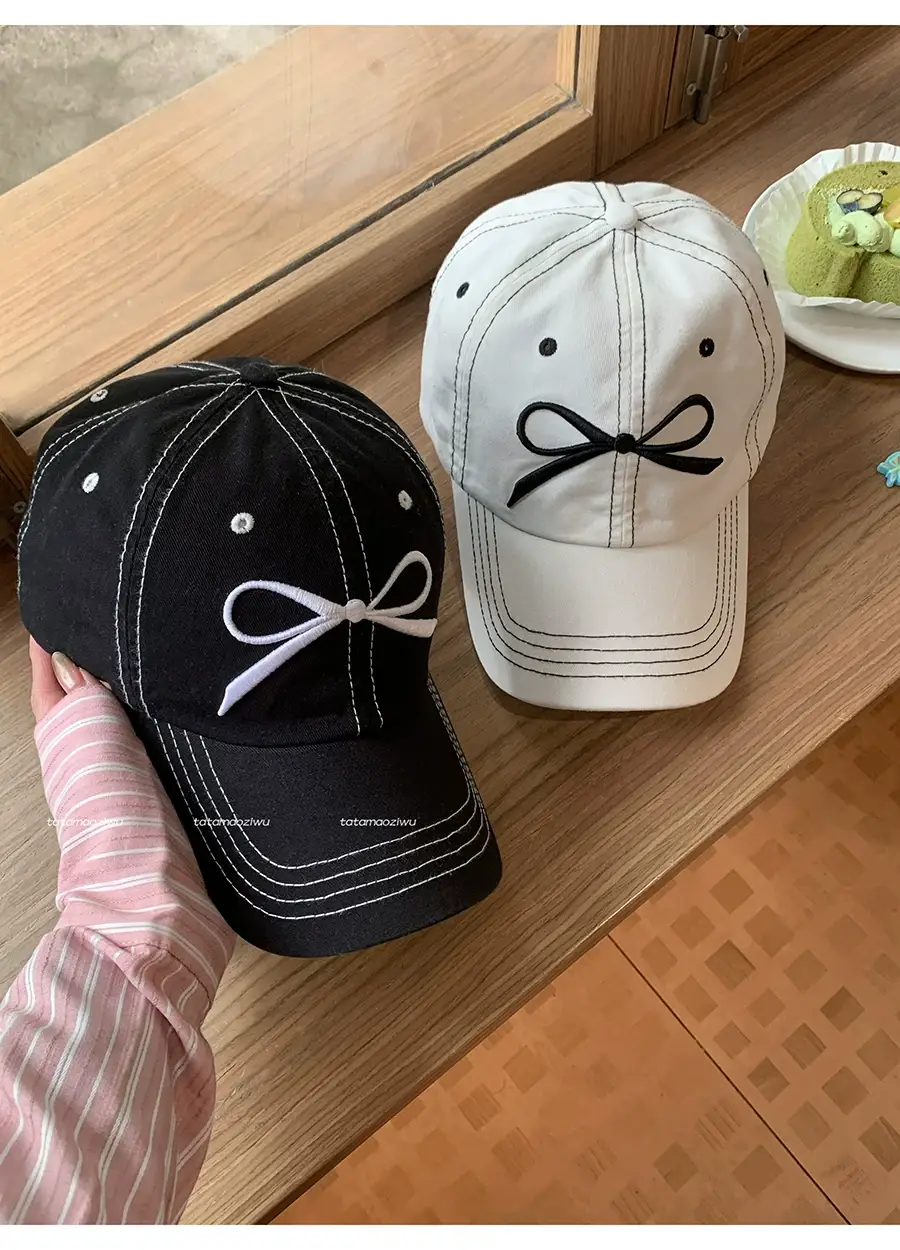 Bowknot Embroidered Women's peaked caps 2024 — feature 5