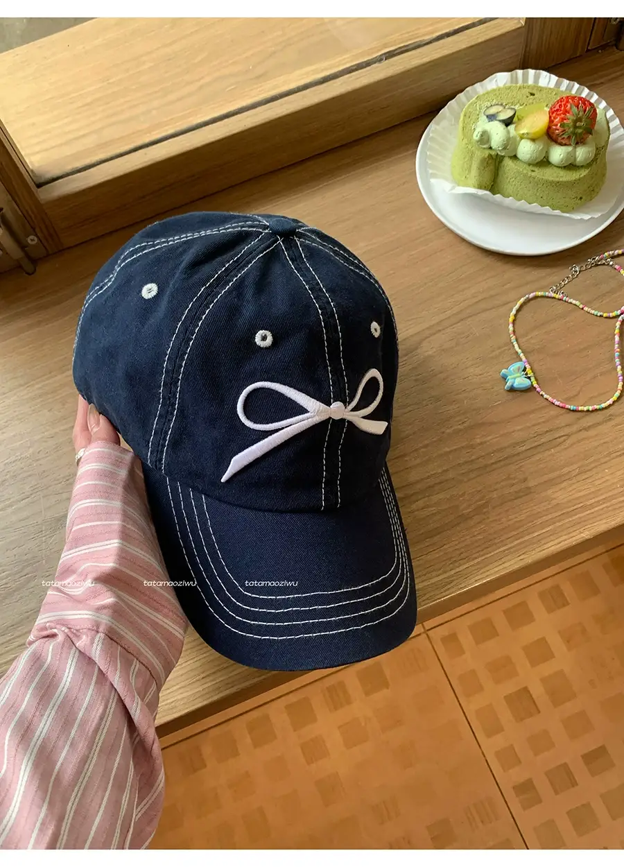 Bowknot Embroidered Women's peaked caps 2024 — feature 7