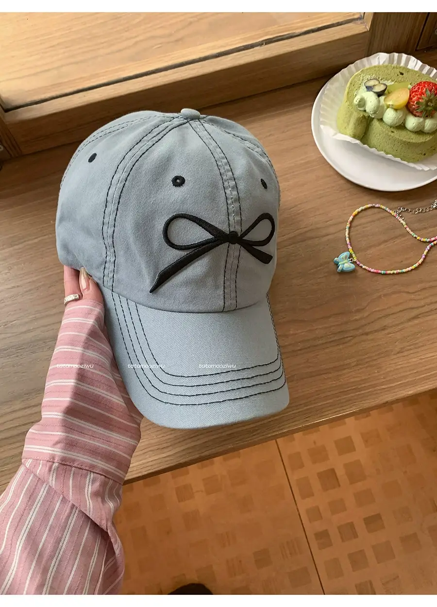 Bowknot Embroidered Women's peaked caps 2024 — feature 8
