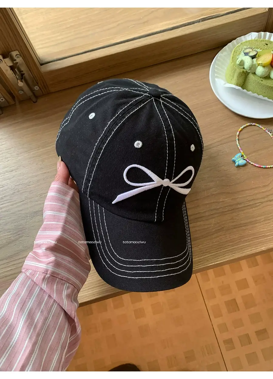 Bowknot Embroidered Women's peaked caps 2024 — feature 9