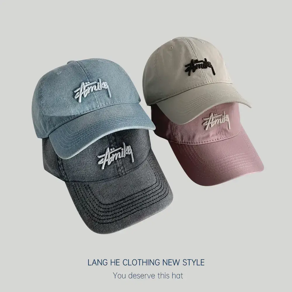 Korean Style Letter Embroidered Baseball Cap for Women - Image 9