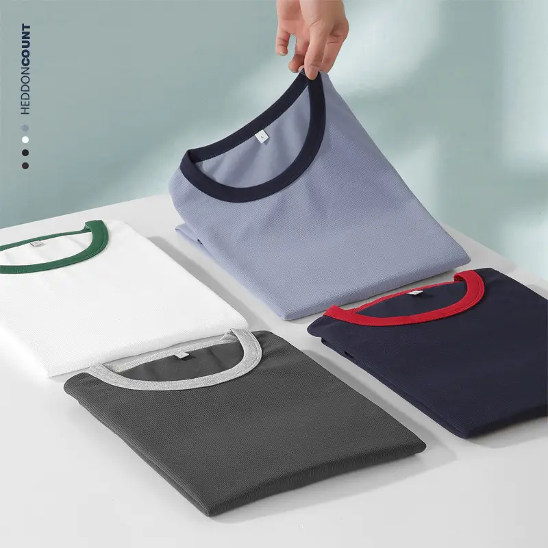 Dengjue Men's 2026 Summer Loose Color-Block T-Shirt Plus Size - Image 6