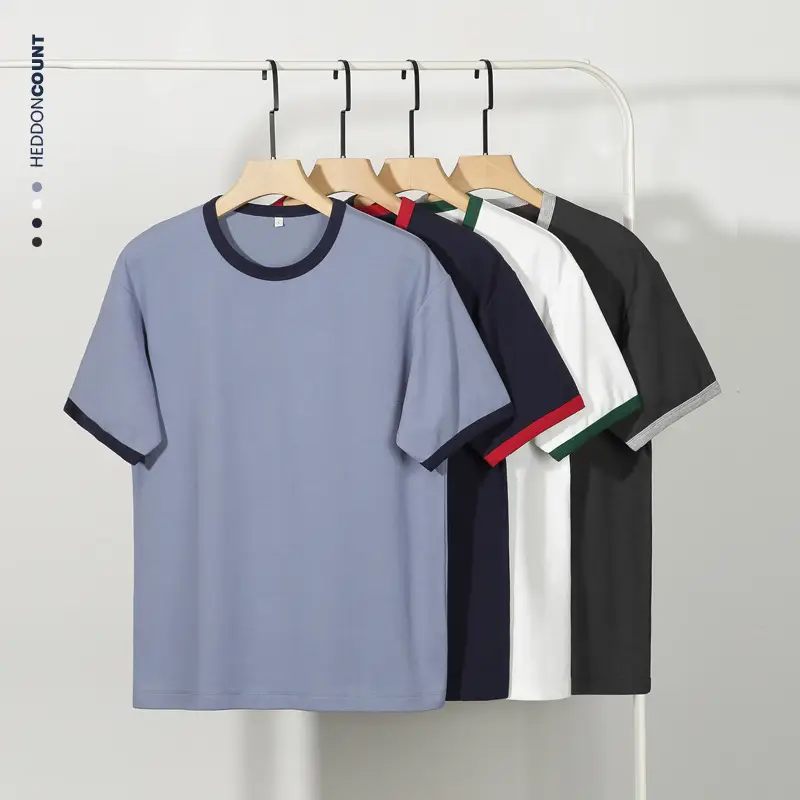 Dengjue Men's 2026 Summer Loose Color-Block T-Shirt Plus Size - Image 8