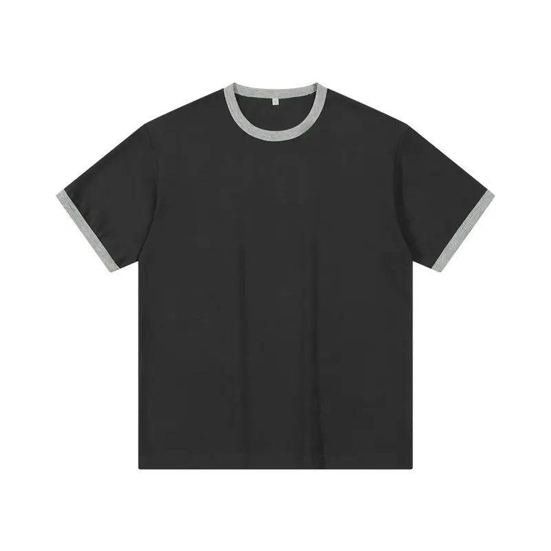 Dengjue Men's 2026 Summer Loose Color-Block T-Shirt Plus Size - Image 4